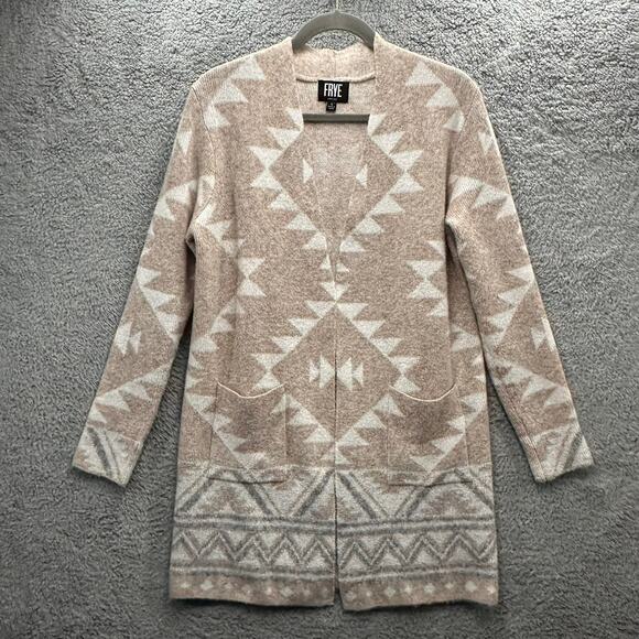 FRYE Women's Small Cardigan Open Front Southwest Pattern Comfortable Cozy Winter - Picture 1 of 10